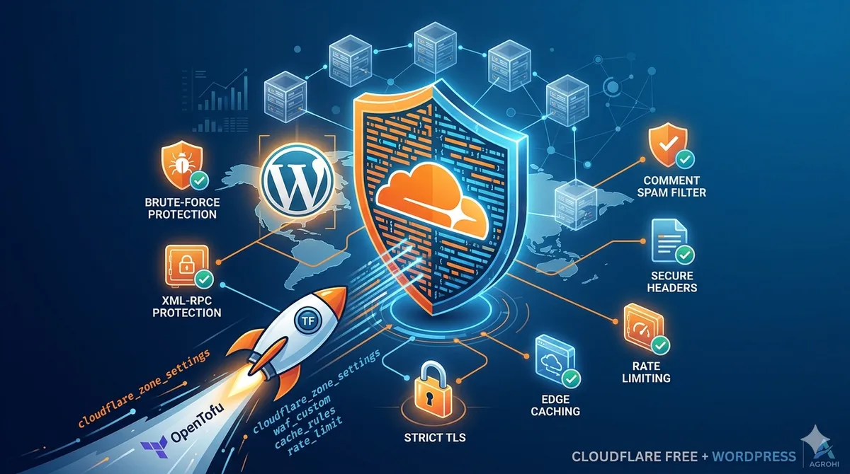 Harden WordPress with Cloudflare Free Plan Using Terraform